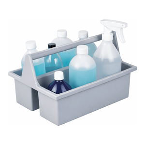 Bandeja Portadora de Botellas de Plástico HDPE con Asa para Transporte Seguro en Laboratorio - Product Image 2
