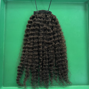 8-40 นิ้วโรงงานราคา Qhair 100% นุ่มและเรียบคุณภาพสูงดิบผมสีดําหยิกพม่าคู่ดึง Bundles จาก Qhair - Product Image 6