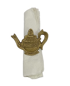 Napkin <b>rings</b> Brass Napkin <b>Ring</b> With New Tea pot Design <b>Indian</b> Handicrafts Beautiful Dinnerware napkins <b>ring</b> - Product Image 1