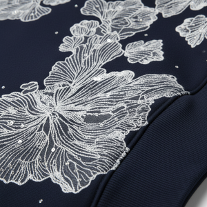 Sweat-shirt à lettres en strass, texte personnalisé, col rond, tissu en coton, haute qualité, fournisseur OEM, streetwear tendance - Product Image 6