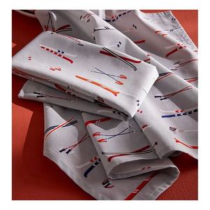 Vente directe d'usine merveilleuse bouteille serviettes imprimées ensemble de 40 gaze crêpe coton tissu 42x42cm dîner torchon décors de cuisine - Product Image 5