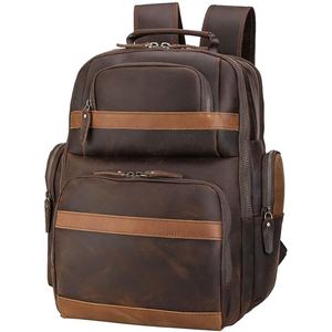 Authentic Cowhide Leather Backpack For Men Stylish <b>Office</b> Travel Laptop Bag Strong Build Soft Finish Daily Carry - Product Image 5