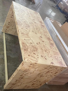 Mesa Consola Moderna de Madera de Burl Personalizada con Patas, Muebles para Sala de Estar Hechos en EE. UU. - Product Image 5