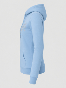 Sudadera con capucha de invierno para mujer, forrada, antiencogimiento, con pedrería, adornada con cristales brillantes, de manga larga, estilo casual y suave. - Product Image 3