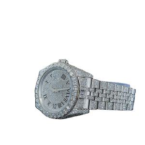 Montre de luxe unisexe à mouvement automatique et à quartz, en acier inoxydable, résistante à l'eau, avec diamants, nouveau design, en promotion - Product Image 1