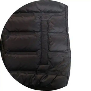 Veste matelassée noire pour homme, col montant, fermeture éclair, coupe-vent, légère, manteau d'hiver - Product Image 6