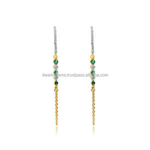 Femmes à la mode cristal Bling plaqué or 925 boucles d'oreilles en argent Sterling Style mignon nouveaux bijoux de mariage pour fiançailles Zircon - Product Image 2