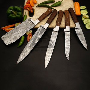 Best Selling in Stock Handmade 67-Layer Damascus Steel Chef <b>Knives</b> <b>Set</b> Pakistan Made Heavy Duty Wood Handles Right-Handed - Product Image 2