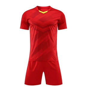 Ensemble d'uniformes de football personnalisés pour hommes, col montant, manches courtes, évacuation de l'humidité, séchage rapide, imprimé numérique, taille élastique, toutes saisons - Product Image 1