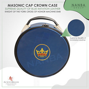 Estuche para Gorra de los Caballeros de York con Cruz de Honor, en Imitación de Cuero Azul, con Emblema KYCH Bordado a Mano - Product Image 5