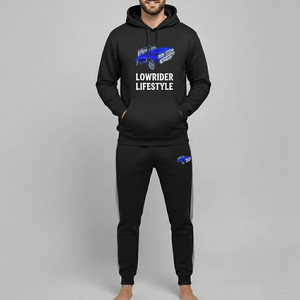 Survêtement pour homme, fabrication sur mesure, haute qualité, strass, streetwear, survêtement en strass délavé à l'acide pour homme - Product Image 1