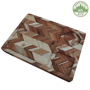 Tabla de cortar de espiga de Acacia grande, bloques de cortar naturales aptos para alimentos, accesorios para cocinar - Product Image 2