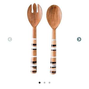 Servidor de ensalada de madera y resina de diseño de alta demanda, ideal para servir ensaladas en el hogar, la cocina, fiestas y eventos, a un precio muy competitivo. - Product Image 2