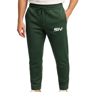 Solid Color Pattern Men's Streetwear Sweatpants Convenient Side And Back Pocket Poly Cotton Sweatpants Low Price Winter Wear - Product Image 1