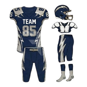 Camiseta de fútbol americano de malla premium, unisex, para adultos, de manga corta, transpirable, tallas grandes, colores personalizados del equipo. - Product Image 1