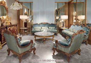 Indian Wooden Handicraft Royal Sofa Set Golden 8 Seater Classic Wooden Sofa Set Royal Sofa Set Design in Premium Quality - Product Image 6