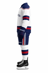 Breathable Eco-Friendly Lightweight Polyester Men's <b>Athletic</b> Jersey Shorts Comfortable Fit Sports Performance Ice Hockey Uniform - Product Image 4