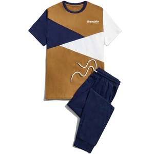 Conjunto de dos piezas para hombre, ropa deportiva, camiseta y pantalones cortos, ropa de marca, conjuntos de verano para hombre, ligeros y transpirables - Product Image 3