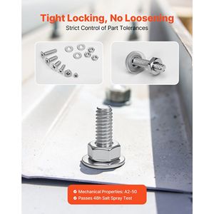 720 Pcs Imperial Machine <b>Screws</b> <b>Flat</b> Washers Stainless Steel 6-328-3210-241/4-20 Furniture Bolts Nuts Assortment Kit 720 Bolts - Product Image 4