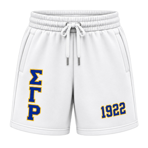 Sigma Gamma Rho Women Casual Fleece <b>Shorts</b> Custom Sorority Greek Letter Sweat <b>Shorts</b> Athletic Workout Gym Sportswear <b>Lounge</b> - Product Image 1