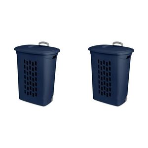 Set di 2 Cesti Portabiancheria Bianchi in Plastica con Ruote, Soluzione Comoda e Pratica per la Tua Casa - Product Image 5