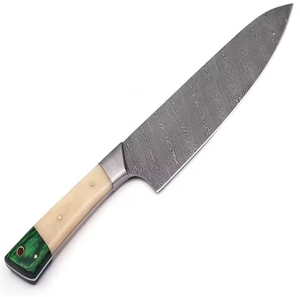 Vente en gros de couteaux de chef professionnels de qualité supérieure, service OEM ODM personnalisé, PRESTIGE BLADES, manche en bois dur, acier Damas - Product Image 2