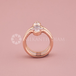 Elegant Look's Round Cut Diamond <b>Rings</b> Lab Grown Rose Gold Diamond <b>Ring</b> Fine Diamond Jewelry for Women's from <b>Indian</b> - Product Image 2