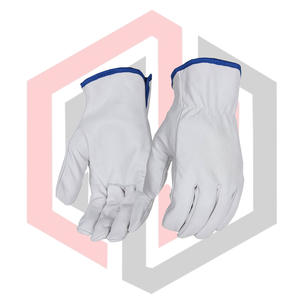 Gants de sécurité pour conducteur en cuir de chèvre, antidérapants, résistants aux déchirures, respirants, anti-coupure, avec poignet réglable, sans silicone, antistatiques - Product Image 3
