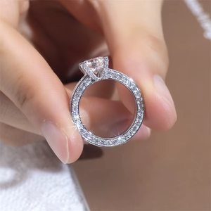 High Quality Wholesale Engagement Wedding Jewelry 1.3ct D VVS1 Round Lab Grown Diamond <b>Ring</b> - Product Image 3