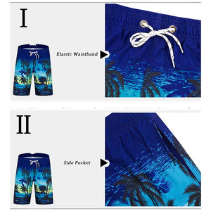 Short de bain léger pour homme, extensible dans quatre directions, séchage rapide, écologique, avec cordon de serrage et taille élastique - Product Image 4