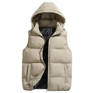Men Winter Puffer Vest Sleeveless Quilted Jacket Warm Lightweight Body <b>Warmer</b> Windproof Outdoor Casual Streetwear OEM - Product Image 1