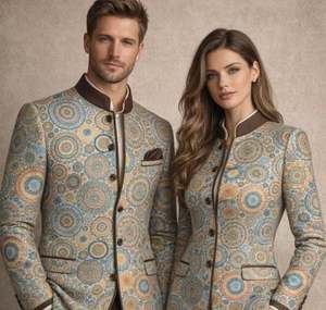 Chaqueta de Chef Unisex Vesbhusha de Manga Corta, Impresión Digital en Sarga, Material Poliéster/Algodón, Detección de Agujas, para Restaurante y Bar - Product Image 2