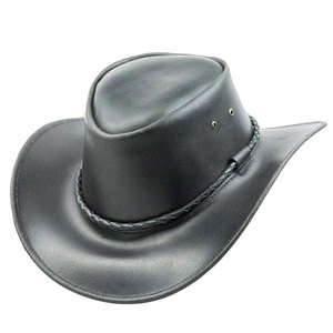Sombrero de Cuero Vaquero Unisex al por Mayor de Fábrica, Sombrero de Cuero Genuino para Rodeo, Equitación, Invierno, Ajustable, para Actividades al Aire Libre - Product Image 1