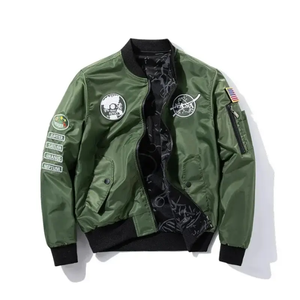 Veste de sport réversible en soie vintage pour homme, nouvelle collection automne, grande taille, style coréen décontracté, coupe-vent - Product Image 4