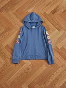 Sweat à capuche personnalisé avec logo imprimé par sublimation en strass, poche, anti-boulochage, en molleton bouclette, coupe oversize, coton épais, délavé à l'acide pour homme - Product Image 4