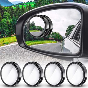 4 Espejos Convexos de Vidrio Negro de 2 Pulgadas, Ajustables 360 Grados, para Puntos Ciegos del Retrovisor del Coche, Espejos Convexos de Gran Angular - Product Image 5