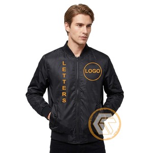 Veste universitaire d'automne matelassée brodée en satin, de haute qualité, sur mesure, pour hommes Alpha |   Veste universitaire Phi - Product Image 1