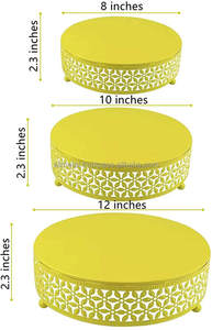 Support à gâteau décoratif moderne en métal doré, plateau de service rond sur piédestal pour cupcakes, pâtisseries, desserts et événements spéciaux - Product Image 4