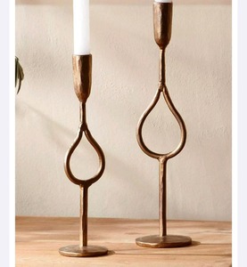 Chandelier en forme de branche dorée, centre de table pour mariage, bougeoir en laiton, ensemble de bougies décoratives pour la maison - Product Image 6