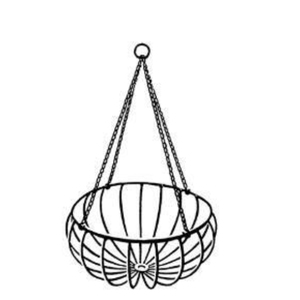 Jardinière murale décorative en fil métallique antique pour la maison, l'intérieur/extérieur et la décoration de jardin, écologique, noire - Product Image 3