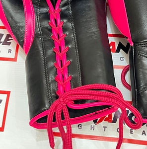 Guantes de Boxeo Personalizados de Cuero Genuino para Entrenamiento y Sparring, con Cierre de Gancho y Cordones, Dedos Completos, Venta al por Mayor OEM - Product Image 4