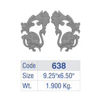 Panneau de balustrade sacré en fonte, insert de clôture à dents de scie, garde-corps de villa de luxe, motif circulaire, médaillon de crête