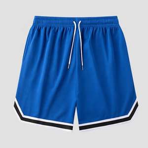 Shorts de basketball pour hommes de haute qualité, vierges et personnalisables, respirants, à séchage rapide, style urbain, taille élastique, réversibles - Product Image 1