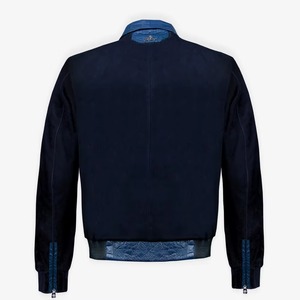 Custom Breathable Python PU <b>Leather</b> Stand <b>Jacket</b> Men Genuine <b>Leather</b> Motorcycle Streetwear OEM ODM Factory Sample Service - Product Image 4