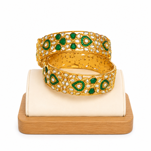 Zyvory 925 Silver Traditional Designer <b>Kada</b> Bangles Set for Women Wedding Jewelry Hall Mark Certified 50g - Product Image 1