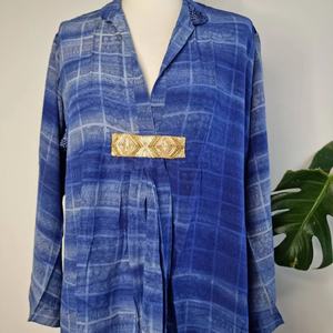 Vestido Midi de Crepé de Seda Reciclada de Sari Indio, Cómodo, Colorido, Informal para el Día, Kaftan, Vestidos Casuales de Noche - Product Image 1