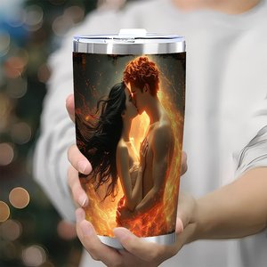 Stainless Steel Tumbler 20oz Double Wall <b>Insulated</b> Thermal <b>Cup</b> All Season Daily Drinking Travel Mug - Product Image 3
