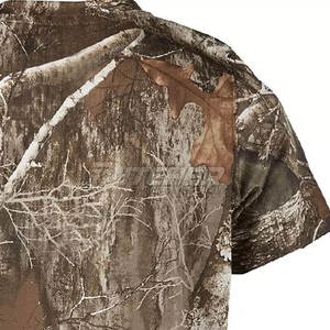 T-shirts de chasse d'été respirants et écologiques à motif uni avec logo personnalisé, 100 % polyester léger pour les amateurs de plein air - Product Image 4