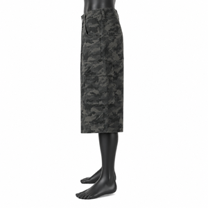 Men's Camouflage Cargo Bermuda Shorts High Waist Button Fly Canvas Casual Style - Product Image 3