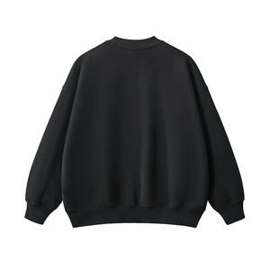 Wholesale 350GSM Crew Neck Unisex Cotton Oversized Sweatshirt Embroidered Crewneck Men Blank O Neck Sweatshirt Hoodie - Product Image 2